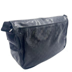 Gucci GG Supreme Leather Black Shoulder Bag Silver — view 2