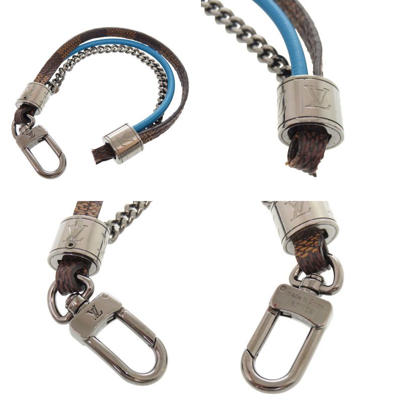 Louis Vuitton Treble Damier Leather Brown Blue Bracelet 0002 — view 7
