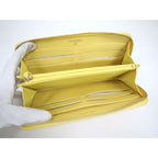 Chanel Zip Around Wallet Yellow Lambskin Digits — view 3