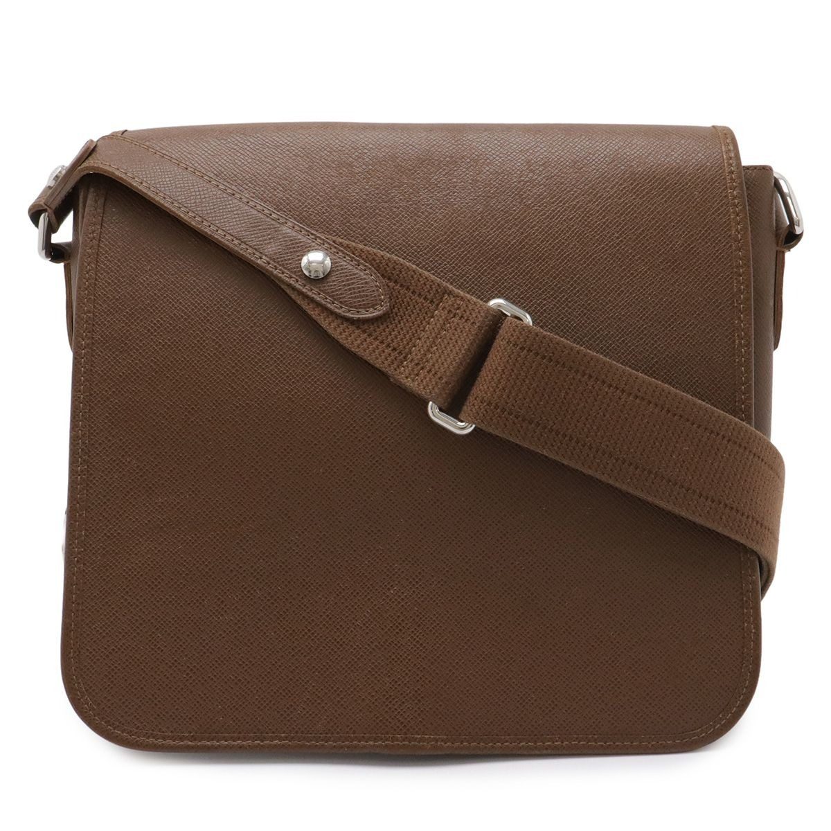 Louis Vuitton Taiga Andrey Shoulder Bag Crossbody Leather Grizzly Brown