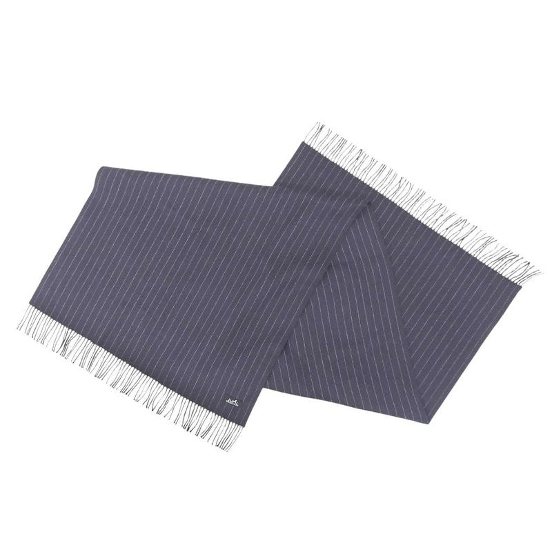 Hermes Y2 K Vintage England 100% Cashmere Striped Fringe Shawl Scarf 185 — view 3
