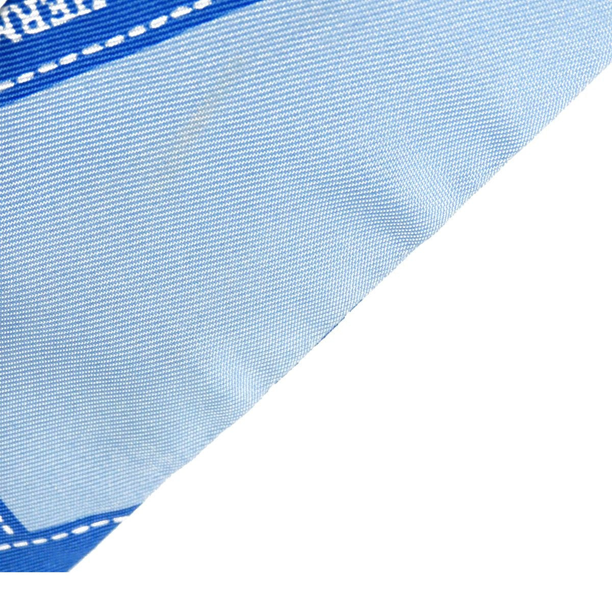 Hermes Twilly Blue Silk Bolduc Pattern Scarf — view 5