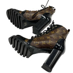 Louis Vuitton Star Trail Line Monogram Boots Short Shoes Leather Brown — view 6