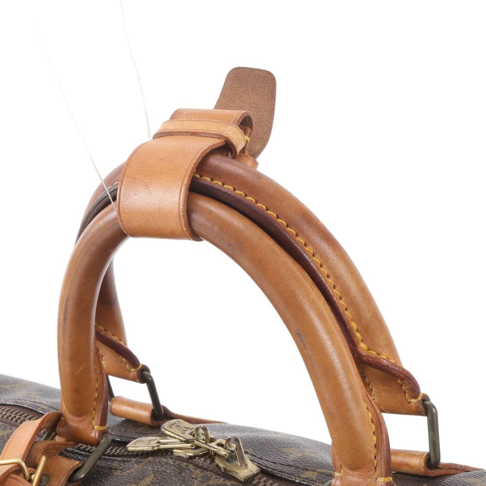 Louis Vuitton Monogram Keepall 55 Leather Boston Bag Tote Carry — view 2