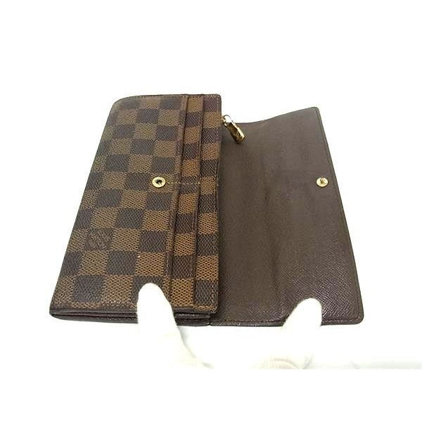 Louis Vuitton Long Wallet Damier Portefeuille Sarah Ebne Leather — view 3