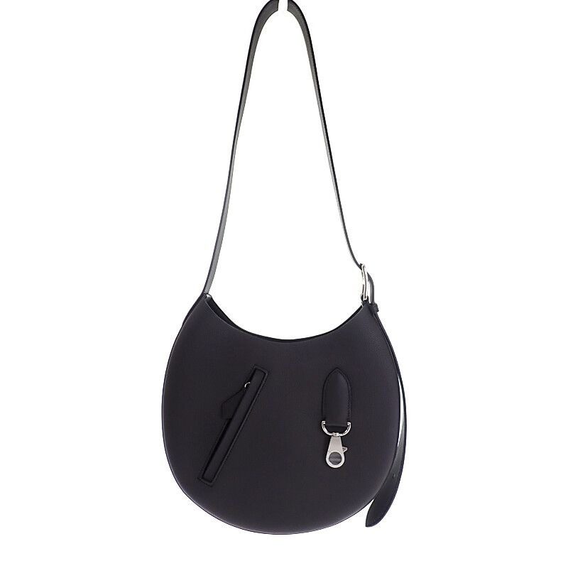 Hermes Arson Slim Shoulder Bag Tote Togo Voswift Black Silver