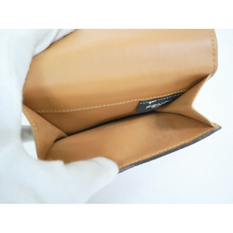Fendi Peekaboo Wallet Beige Leather — view 6