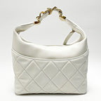 Chanel Quilted As3292 White Chain Tote Bag Lambskin Gold Hardware — view 2