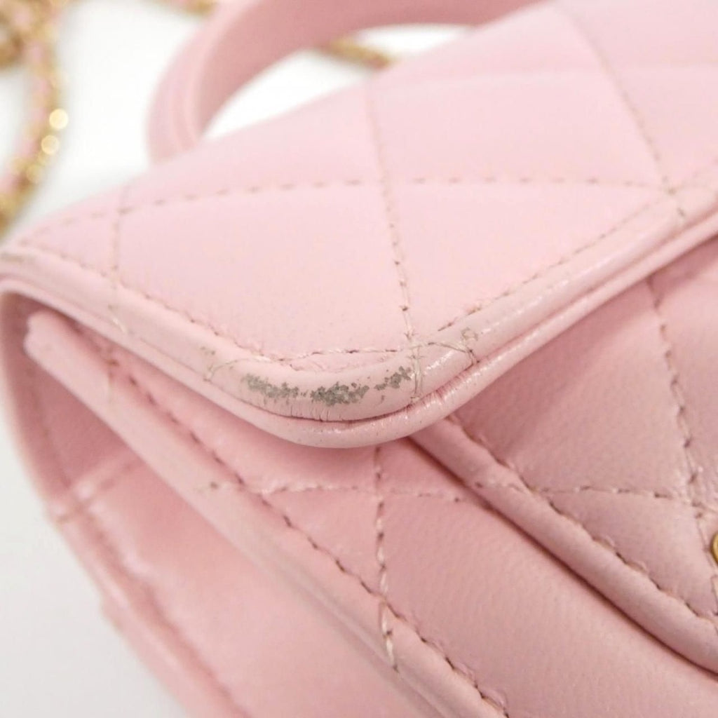 Chanel Chain Clutch Pink — view 4