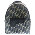 Dior Saddle Oblique Kujagaard Zip Leather Backpack Black Gray