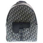 Dior Saddle Oblique Kujagaard Zip Leather Backpack Black Gray