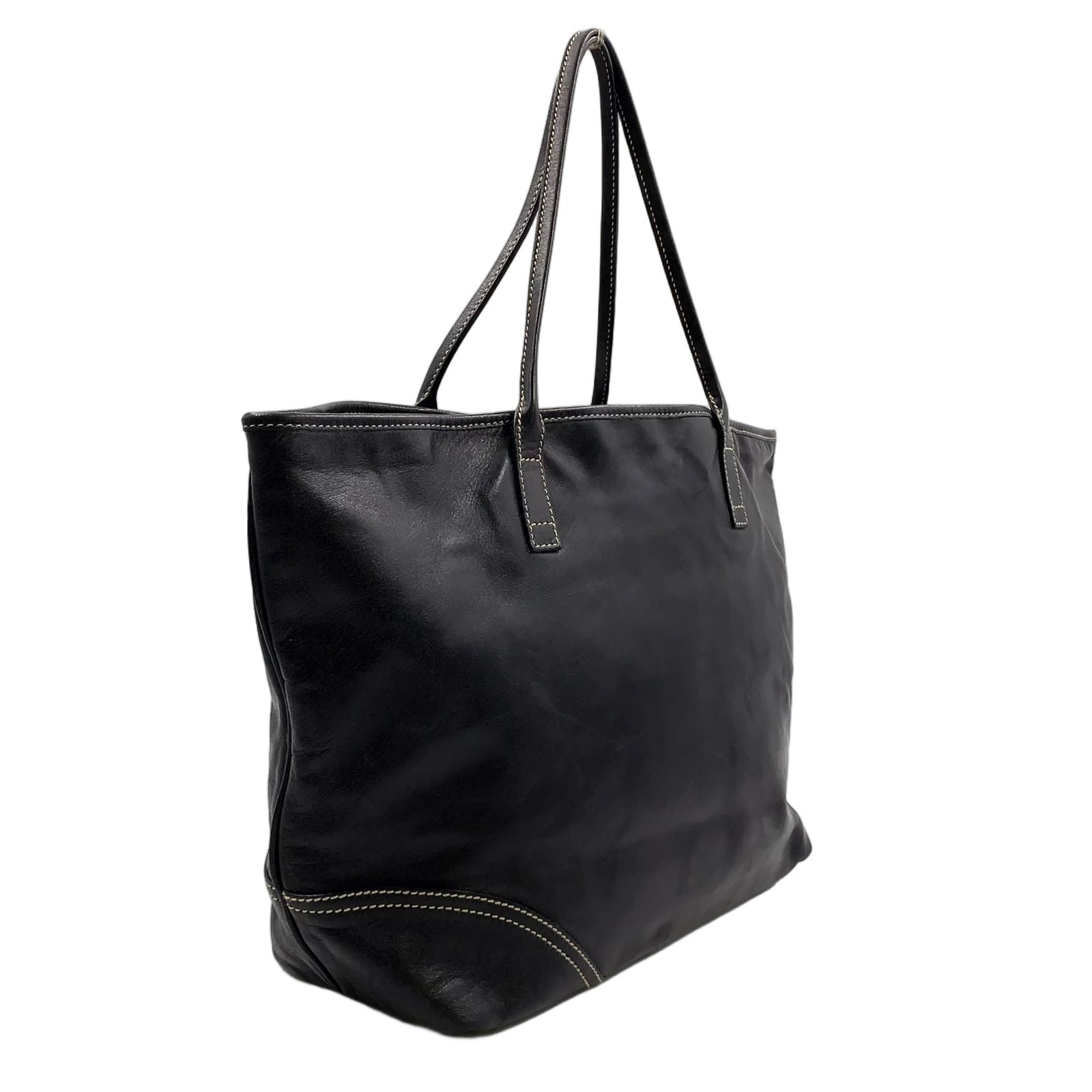 Gucci New Brit Leather Black Tote Silver — view 2