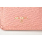 Chanel Wallet Long Coco Mark Button Motif Leather Rose — view 6