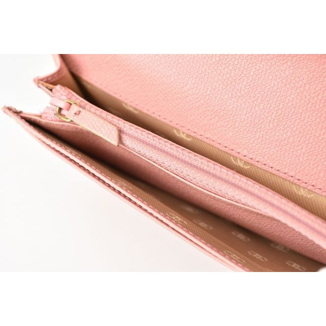 Chanel Wallet Long Coco Mark Button Motif Leather Rose — view 9