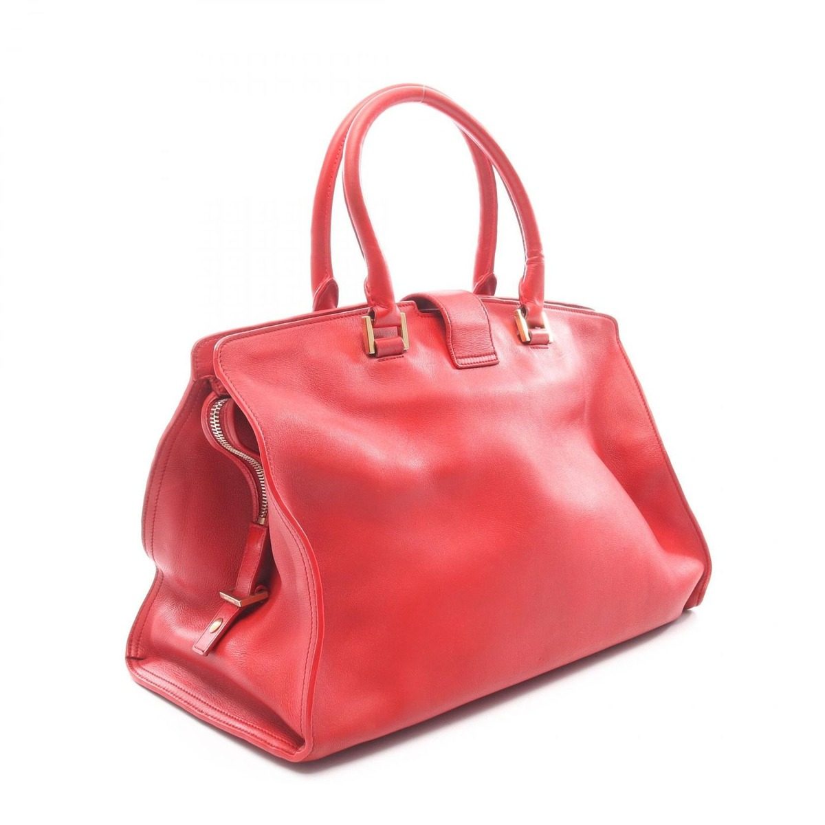 Saint Laurent Paris Handbag Yline Cabas Red Leather Chic — view 2