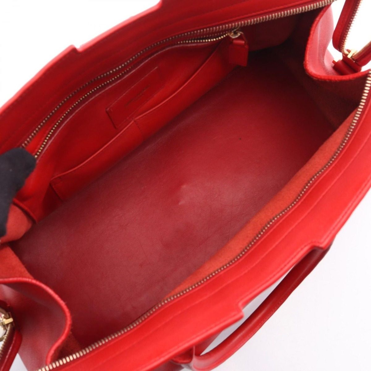 Saint Laurent Paris Handbag Yline Cabas Red Leather Chic — view 3