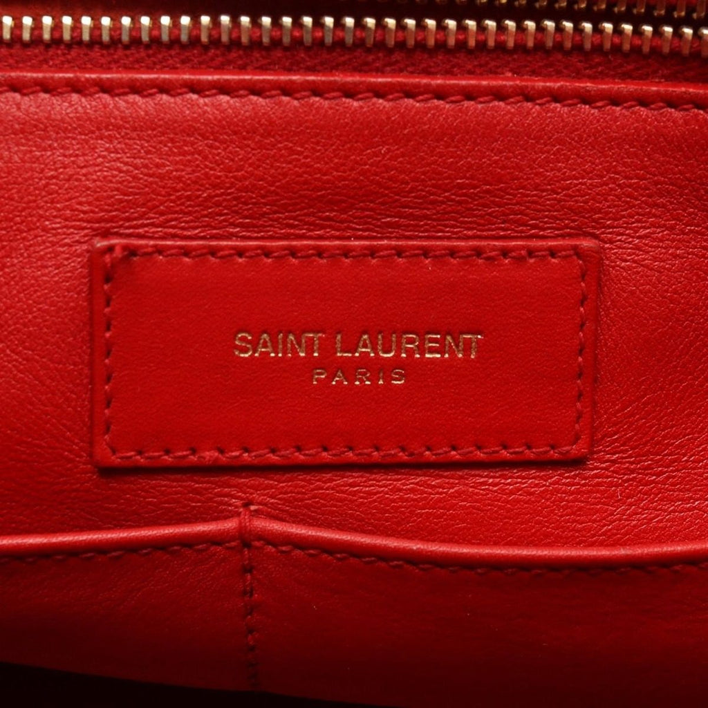Saint Laurent Paris Handbag Yline Cabas Red Leather Chic — view 4
