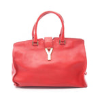 Saint Laurent Paris Handbag Yline Cabas Red Leather Chic