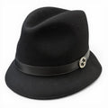 Gucci Wool Leather with Interlocking G Felt Hat