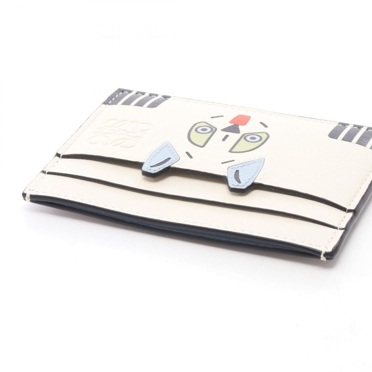Loewe Card Case Futurist Cat White Leather — view 3
