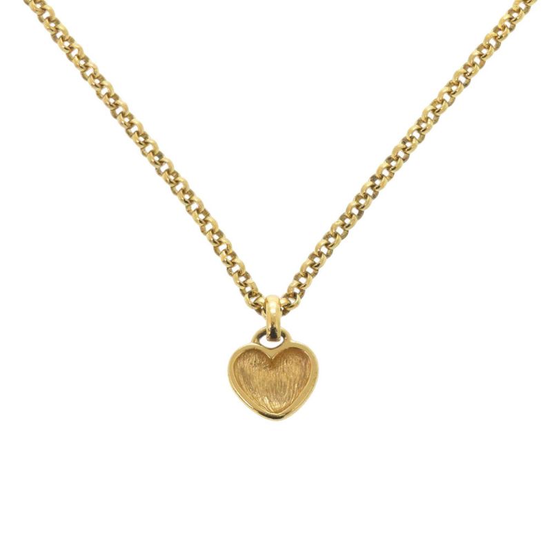 Dior Heart Metal Gold Necklace 0654 — view 3