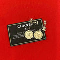 Chanel Vintage Coco Mark Coin Motif Earrings Accessories 15BP