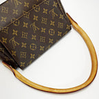 Louis Vuitton Monogram Mini Looping Brown Handbag Gold Hardware — view 4