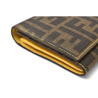 Fendi Wallet Long 8 M0000 Zucca Pattern Brown Yellow — view 4