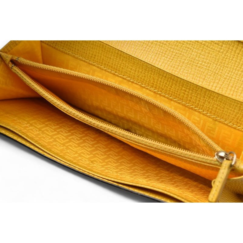 Fendi Wallet Long 8 M0000 Zucca Pattern Brown Yellow — view 6