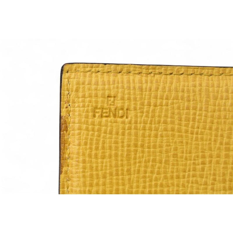 Fendi Wallet Long 8 M0000 Zucca Pattern Brown Yellow — view 8