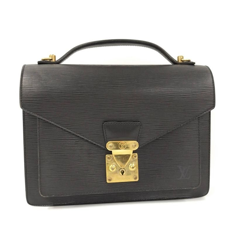 Louis Vuitton Monceau 28 Shoulder Bag Epi Noir Black