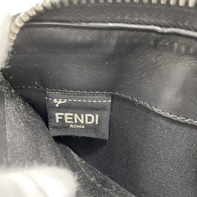 Fendi Round Zipper Long Wallet Brown Zucca — view 9