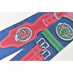 Hermes Twirly Scarf Silk Twill Belt Motif Blue Multi — view 7