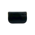 Gucci Vintage Calfskin Leather Chain Shoulder Bag Pochette Black — view 3