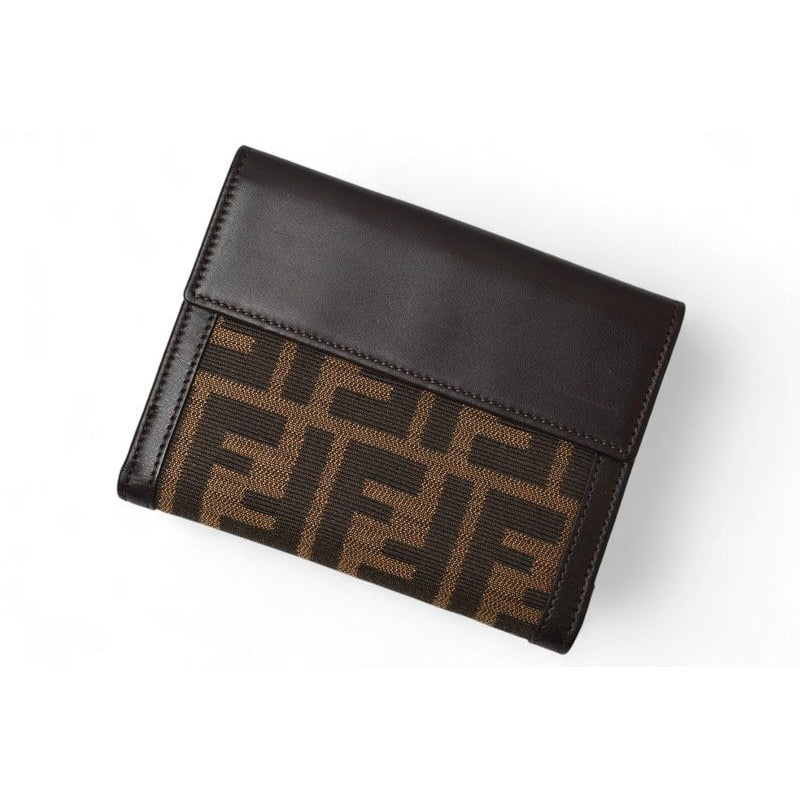 Fendi Wallet Fold Zucca Pattern Brown — view 3