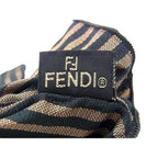 Fendi Pecan Pattern Scrunchie Hair Tie Black Brown — view 3
