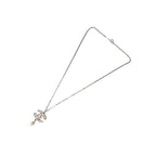 Chanel Coco Mark Rhinestone Faux Pearl Silver Rye White Gold — view 3