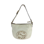 Gucci Soho Interlocking White Gold Leather Hobo Shoulder Bag