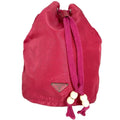 Prada Pouch Triangle Logo Nylon Pink