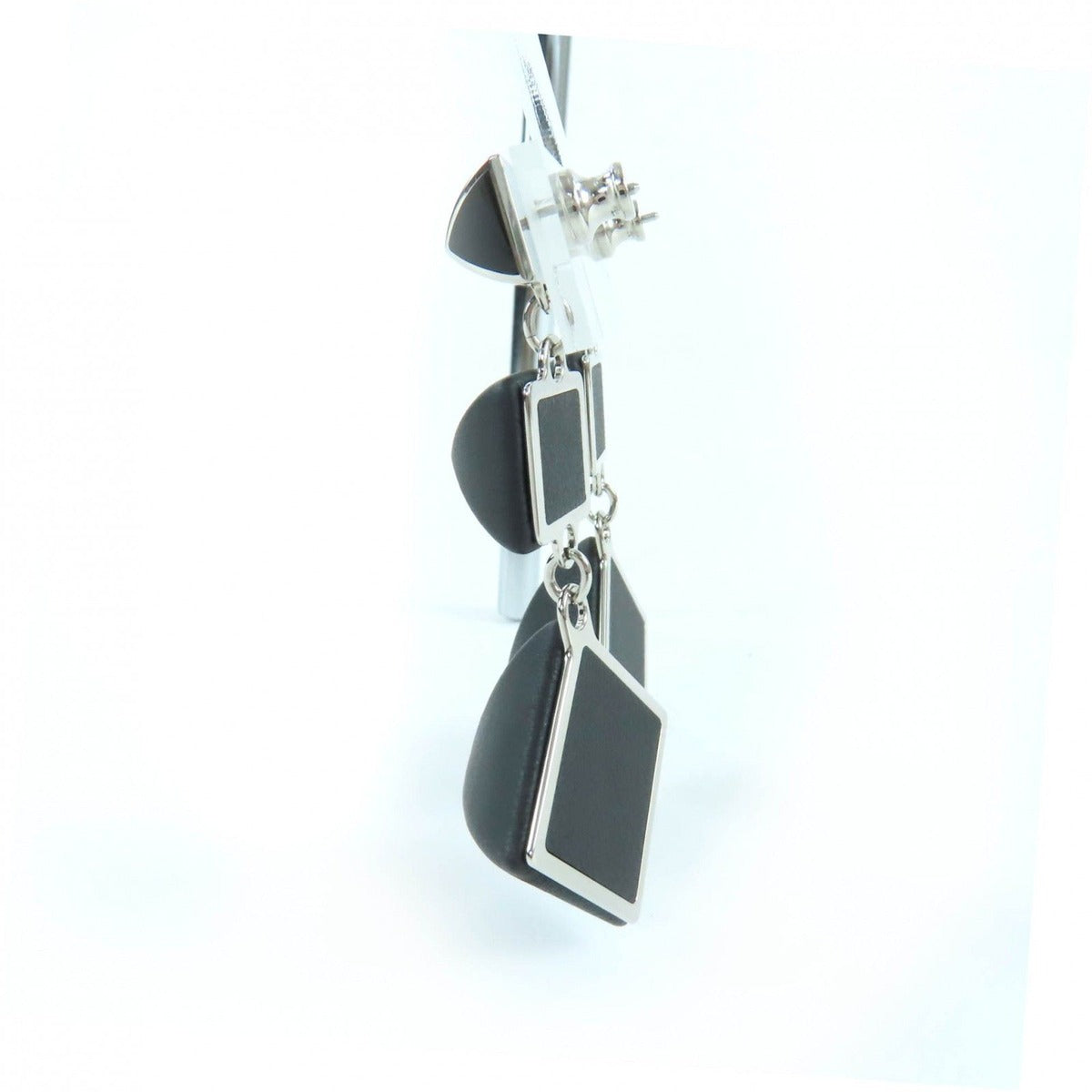Hermes Medor Gaine GM Swift Earrings Black — view 4
