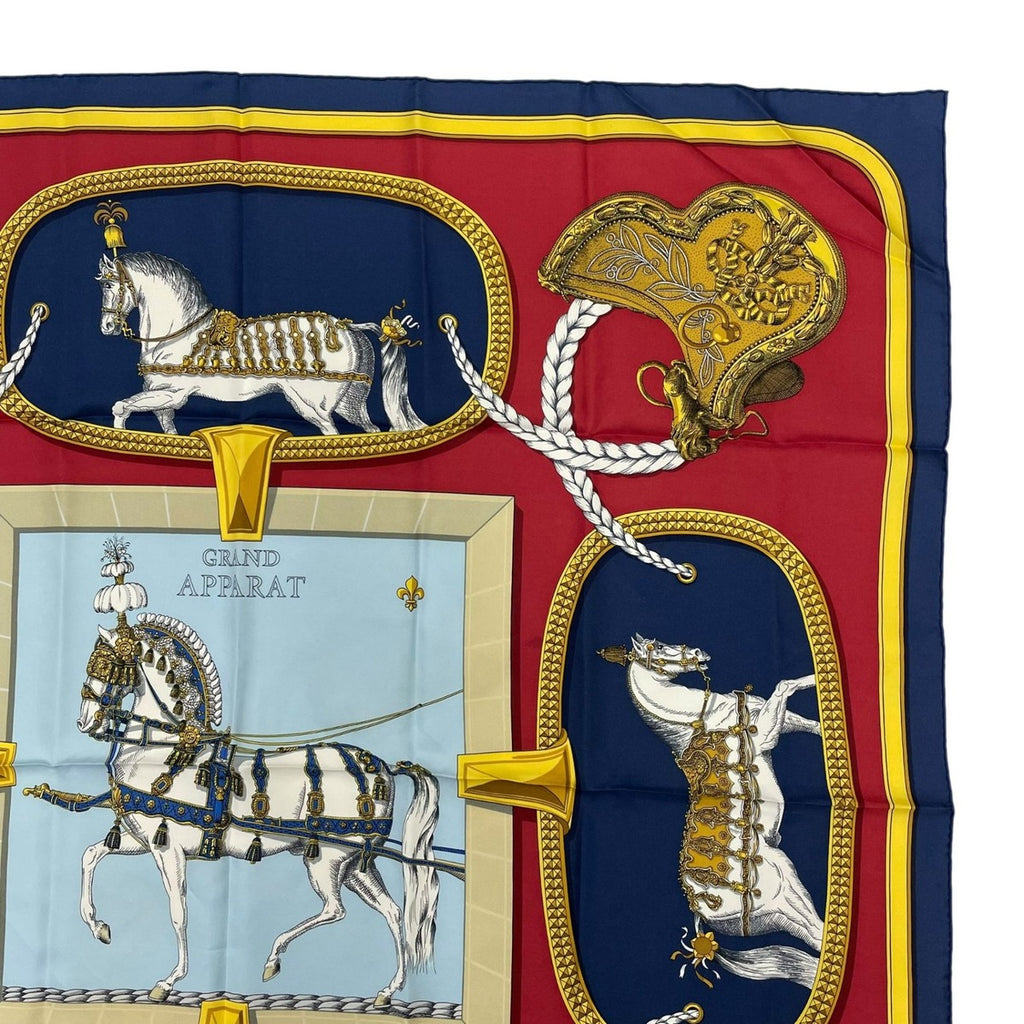 Hermes Carre 90 Grand Apparat Horse Scarf 100% Silk Multicolor — view 3
