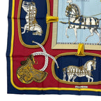 Hermes Carre 90 Grand Apparat Horse Scarf 100% Silk Multicolor — view 4
