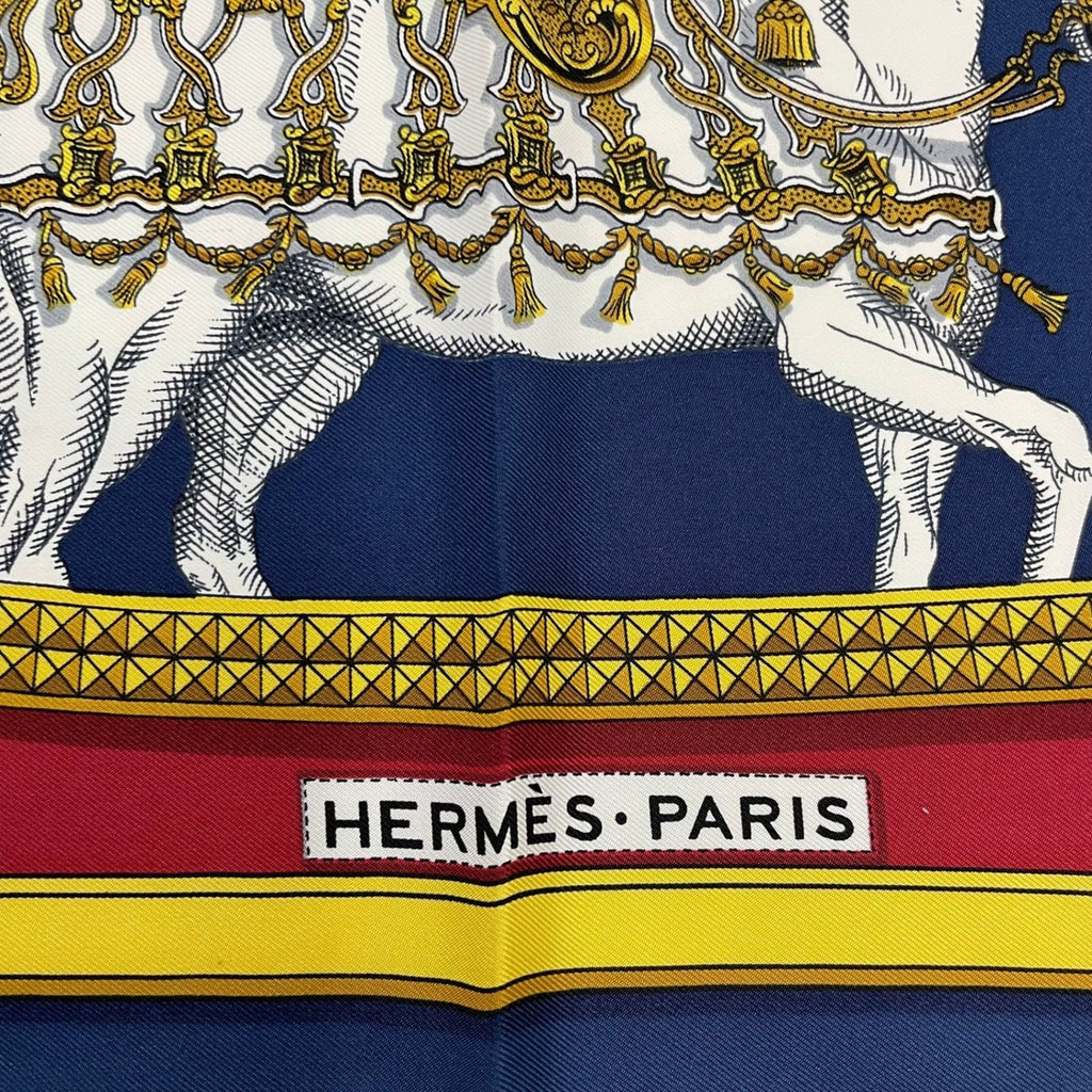 Hermes Carre 90 Grand Apparat Horse Scarf 100% Silk Multicolor — view 7