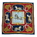 Hermes Carre 90 Grand Apparat Horse Scarf 100% Silk Multicolor