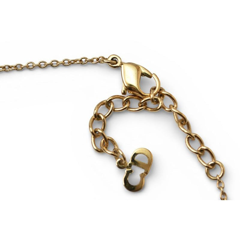 Christian Dior Necklace Pendant Vintage Heart Motif Logo — view 3