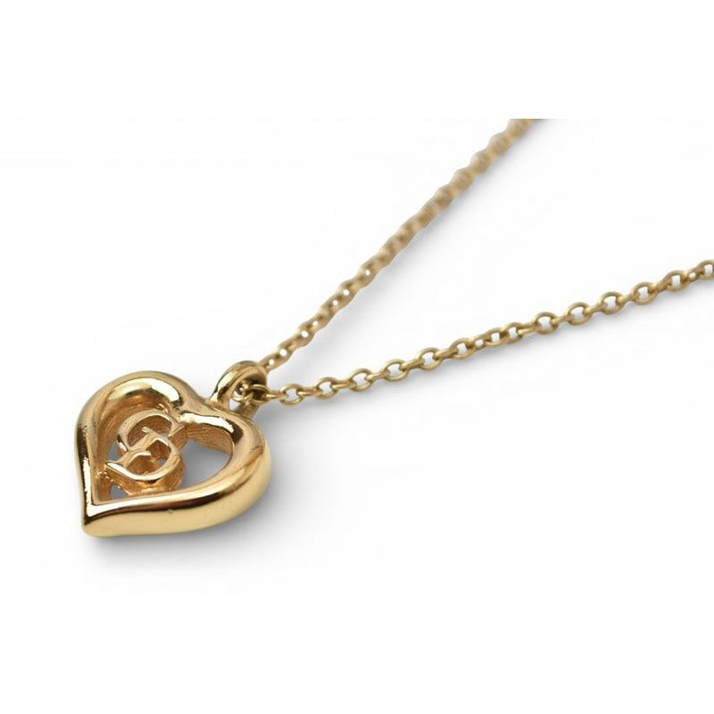 Christian Dior Necklace Pendant Vintage Heart Motif Logo — view 5