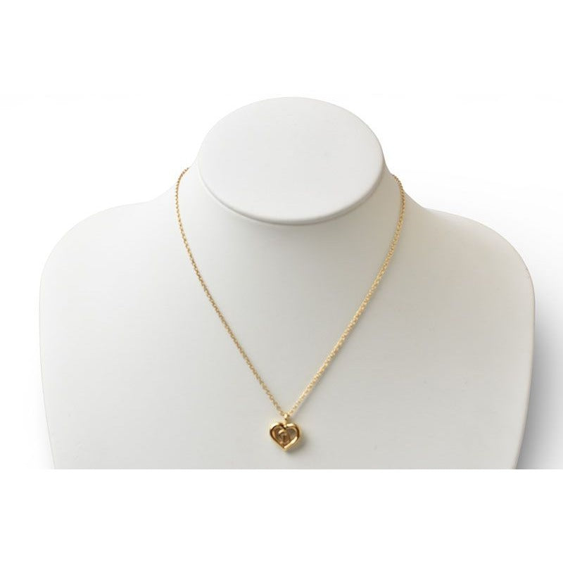 Christian Dior Necklace Pendant Vintage Heart Motif Logo — view 7