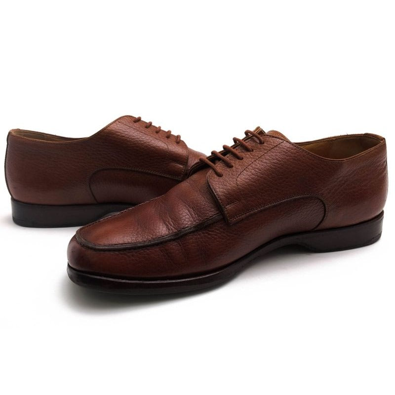 Hermes Shoes Business Men Leather Brown U-Tip — view 3