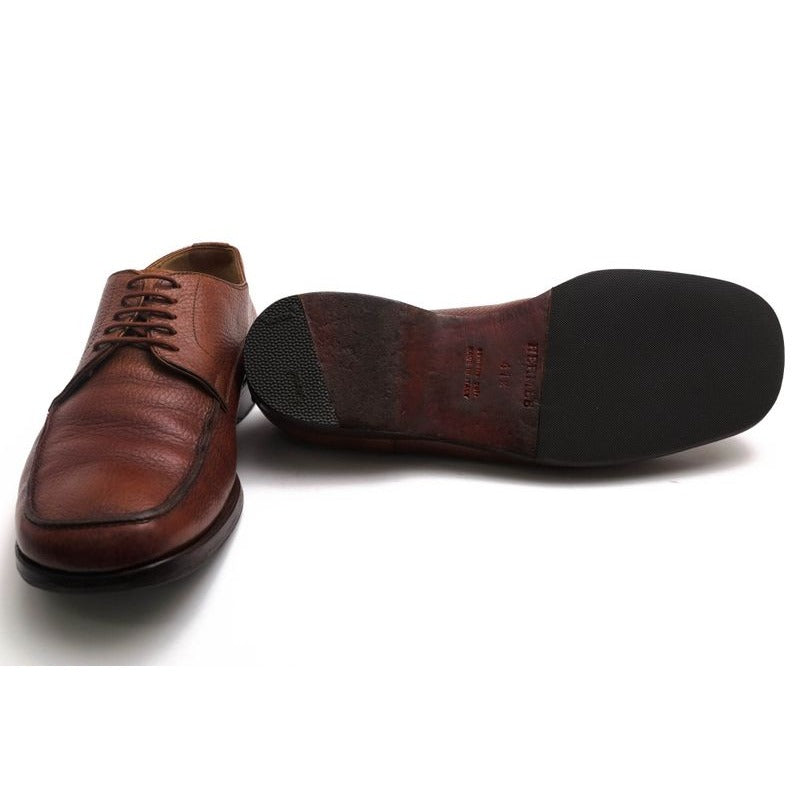 Hermes Shoes Business Men Leather Brown U-Tip — view 6