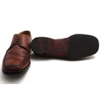 Hermes Shoes Business Men Leather Brown U-Tip — view 6